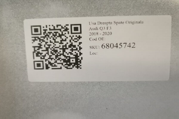 Usa Dreapta Spate Originala Audi Q3 F3 2018 2019 2020 - imagine 5