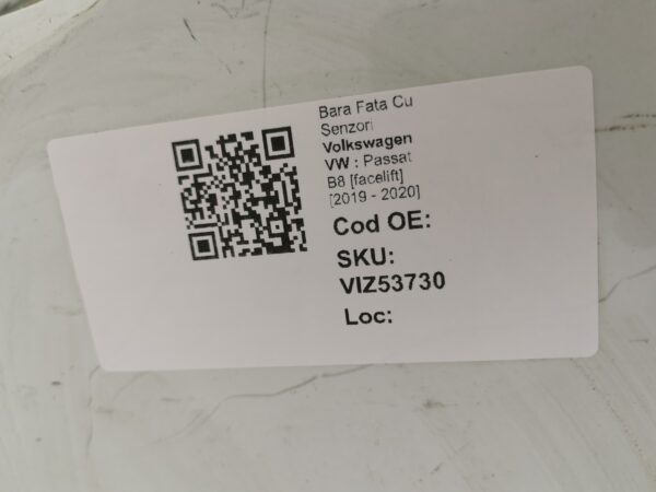 Bara Fata Cu Senzori Volkswagen VW  Passat B8 [facelift] [2019 - 2020] Originala In Stare Buna - imagine 8
