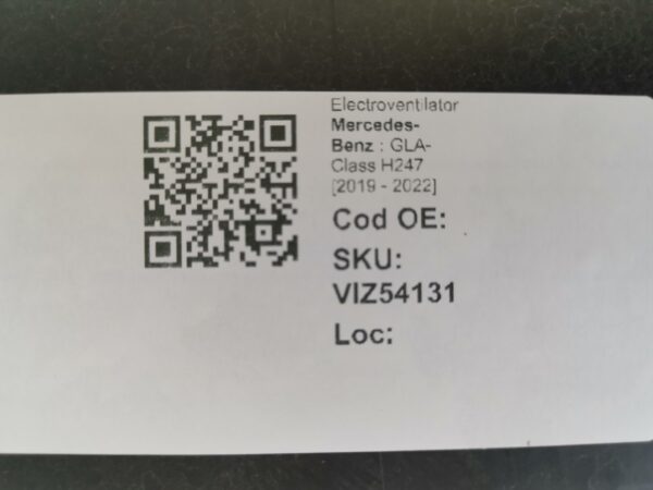 Electroventilator Mercedes-Benz  GLA-Class H247 [2019 - 2022] Original In Stare Buna - imagine 8