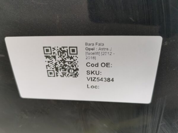 Bara Fata Opel  Astra J [facelift] [2012 - 2018] Originala In Stare Buna - imagine 8