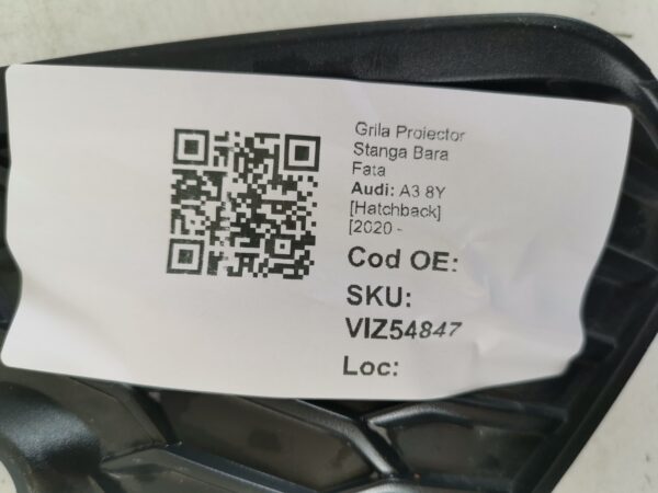 Grila Proiector Stanga Bara Fata Audi A3 8Y [Hatchback] [2020 - 2021 2022 Original In Stare Buna - imagine 8