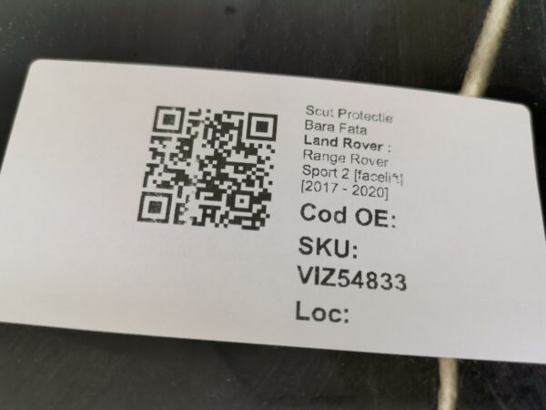 Scut Protectie Bara Fata Land Rover  Range Rover Sport 2 [facelift] [2017 - 2020] Original In Stare Buna - imagine 8