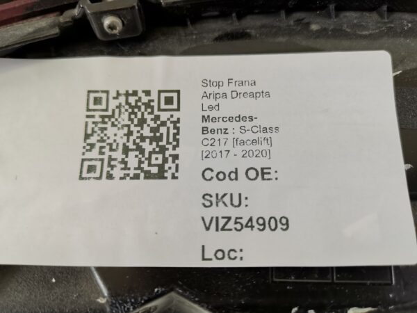 Stop Frana Aripa Dreapta Led Mercedes-Benz  S-Class C217 [facelift] [2017 - 2020] Original Avariat - imagine 8