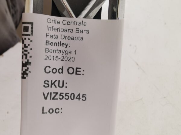 Grila Centrala Inferioara Bara Fata Dreapta Bentley Bentayga 1 2015-2020 Originala In Stare Buna - imagine 8