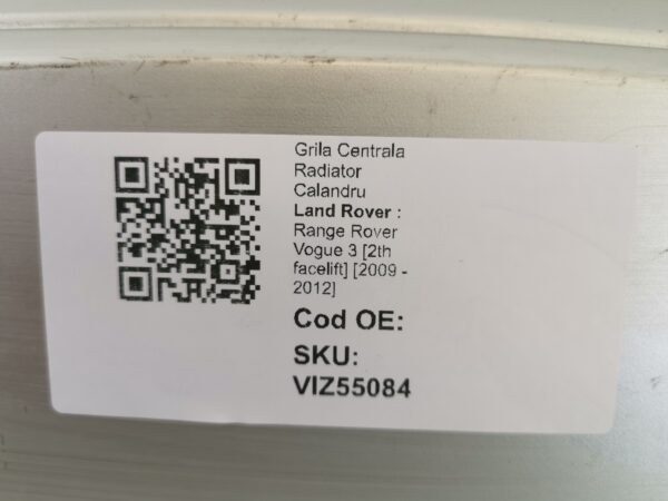 Grila Centrala Radiator Calandru Land Rover  Range Rover Vogue 3 [2th facelift] [2009 - 2012] Originala In Stare Buna - imagine 8