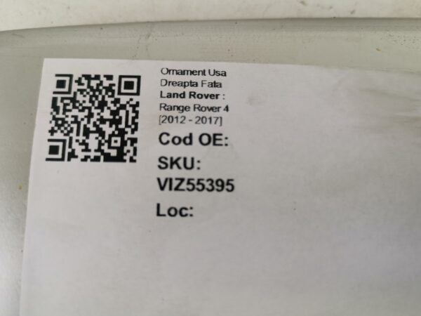 Ornament Usa Dreapta Fata Land Rover  Range Rover 4 [2012 - 2017] Original In Stare Buna - imagine 8