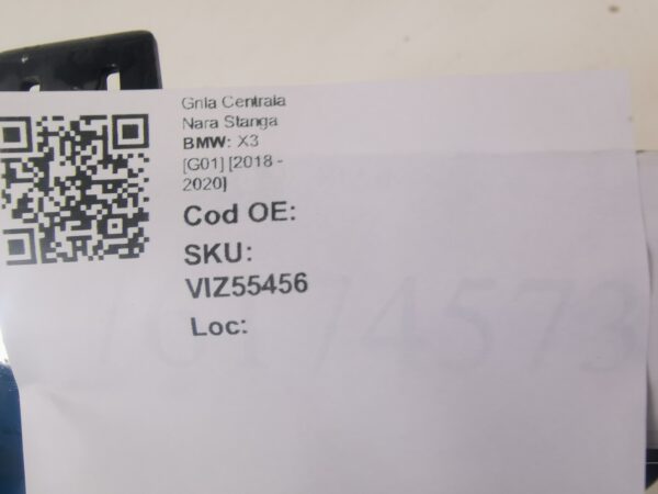 Grila Centrala Nara Stanga BMW X3 [G01] [2018 - 2020] Original In Stare Buna - imagine 8