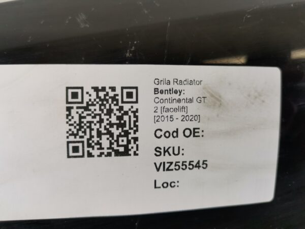 Grila Radiator Bentley Continental GT 2 [facelift] [2015 - 2020] Originala - imagine 8