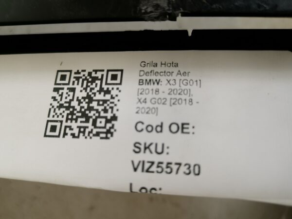 Grila Hota Deflector Aer BMW X3 [G01] [2018 - 2020], X4 G02 [2018 - 2020] Originala In Stare Buna - imagine 8