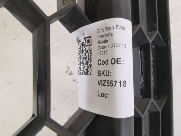 Grila Bara Fata Inferioara Skoda  Octavia 3 [2013 - 2017] Originala - imagine 8