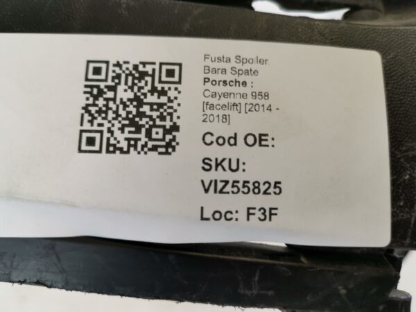 Fusta Spoiler Bara Spate Porsche  Cayenne 958 [facelift] [2014 - 2018] Originala - imagine 8