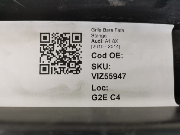 Grila Bara Fata Stanga Audi A1 8X [2010 - 2014] Originala In Stare Buna - imagine 8