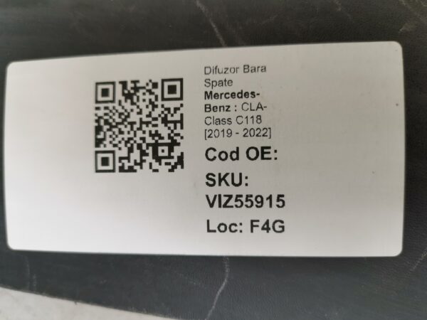 Difuzor Fusta Bara Spate Mercedes-Benz  CLA-Class C118 [2019 - 2022] Originala In Stare Buna - imagine 8