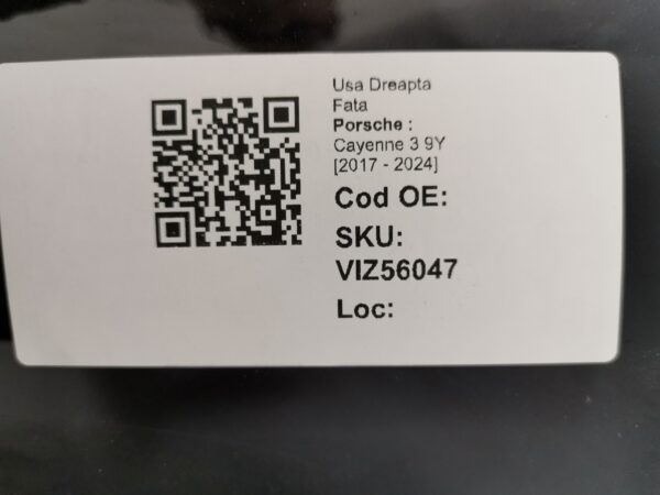 Usa Dreapta Fata Porsche  Cayenne 3 9Y [2017 - 2024] Originala - imagine 8
