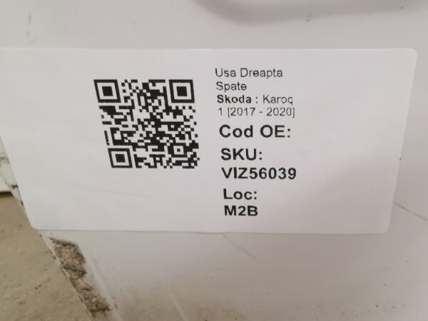 Usa Dreapta Spate Skoda  Karoq 1 [2017 - 2020] Originala - imagine 8