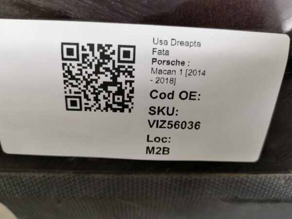 Usa Dreapta Fata Porsche  Macan 1 [2014 - 2018] Originala - imagine 8