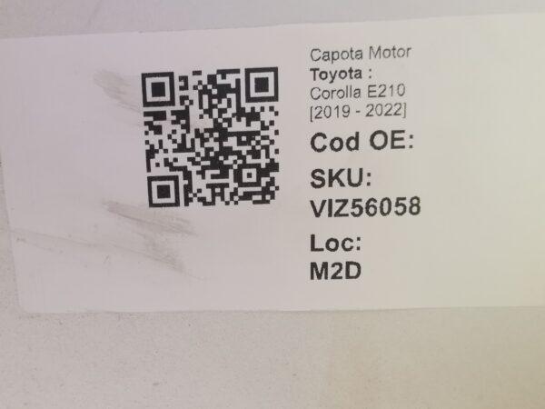 Capota Motor Toyota  Corolla E210 [2019 - 2022] Originala - imagine 8