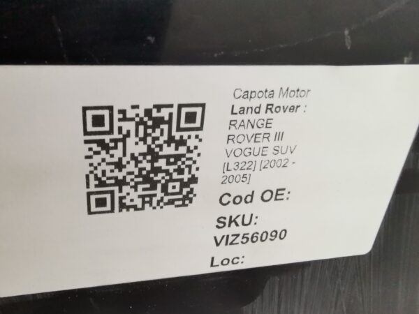 Capota Motor Land Rover  RANGE ROVER III VOGUE SUV [L322] [2002 - 2005] Originala - imagine 8