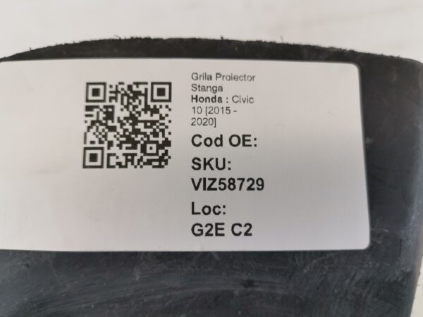 Grila Proiector Stanga Honda  Civic 10 [2015 - 2020] Original In Stare Buna - imagine 8