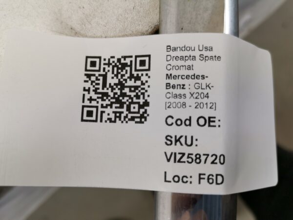 Bandou Usa Dreapta Spate Cromat Mercedes-Benz  GLK-Class X204 [2008 - 2012] Original In Stare Buna - imagine 8