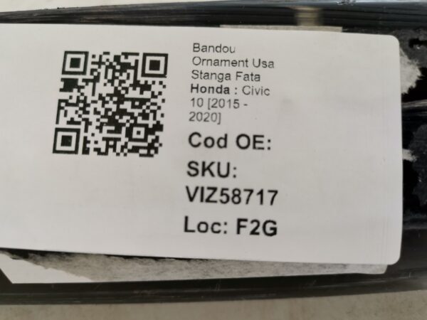 Bandou Ornament Usa Stanga Fata Honda  Civic 10 [2015 - 2020] Original - imagine 8