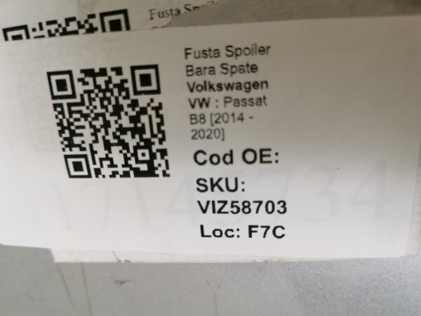 Fusta Spoiler Bara Spate HighLine Volkswagen VW  Passat B8 [2014 - 2020] Originala In Stare Buna - imagine 8