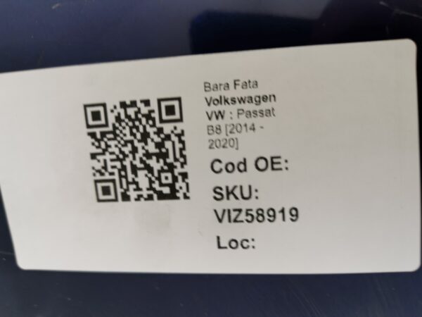 Bara Fata Volkswagen VW  Passat B8 [2014 - 2020] Originala In Stare Buna - imagine 8