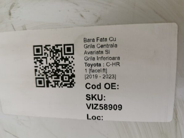 Bara Fata Cu Grila Centrala Avariata Si Grila Inferioara Toyota  C-HR 1 [facelift] [2019 - 2023] Originala - imagine 8