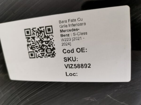 Bara Fata Cu Grila Inferioara Mercedes-Benz  S-Class W223 [2021 - 2024] AMG Originala Avariata - imagine 8