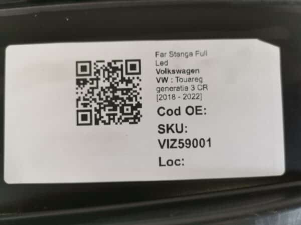 Far Stanga Full Led Volkswagen VW  Touareg generatia 3 CR [2018 - 2022] Original Avariat - imagine 8