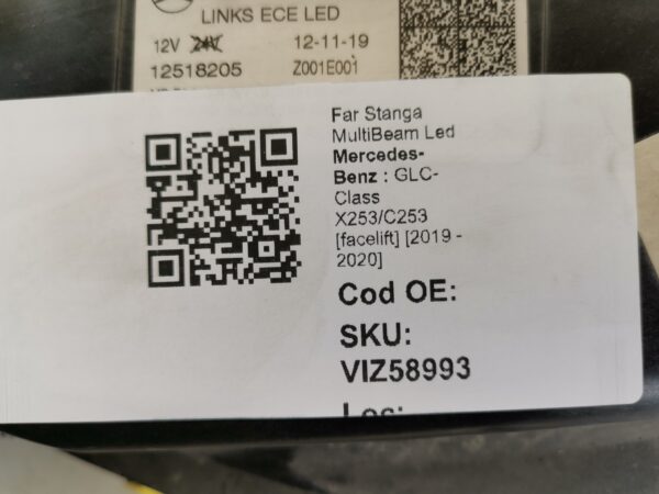 Far Stanga MultiBeam Led Mercedes-Benz  GLC-Class X253/C253 [facelift] [2019 - 2020] Original Avariat - imagine 8