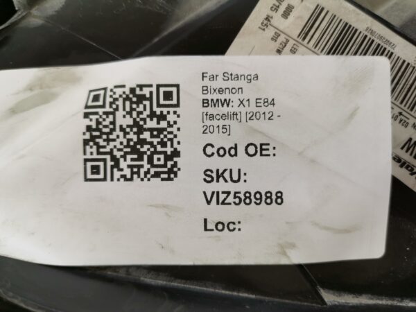 Far Stanga Bixenon cu Droser BMW X1 E84 [facelift] [2012 - 2015] Original Avariat - imagine 8