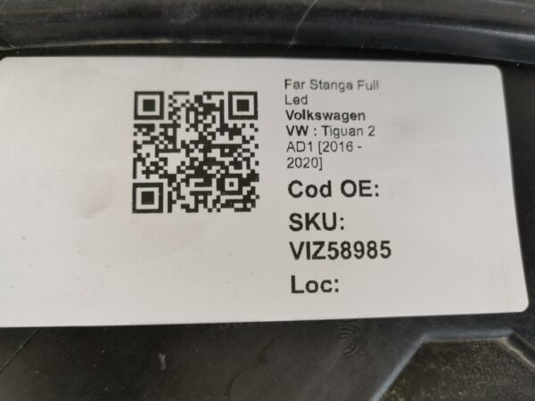 Far Stanga Full Led Volkswagen VW  Tiguan 2 [facelift] AD1 [2020 - 2022] Original Avariat - imagine 8