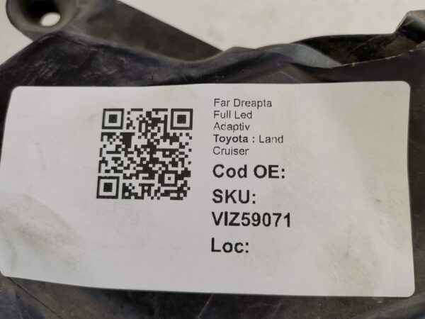 Far Dreapta Full Led Adaptiv Toyota  Land Cruiser 2018 2019 2020 2021 2022 Original Avariat - imagine 8