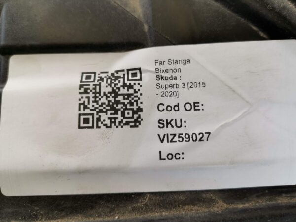 Far Stanga Bixenon Skoda  Superb 3 [2015 - 2020] Original Avariat - imagine 8