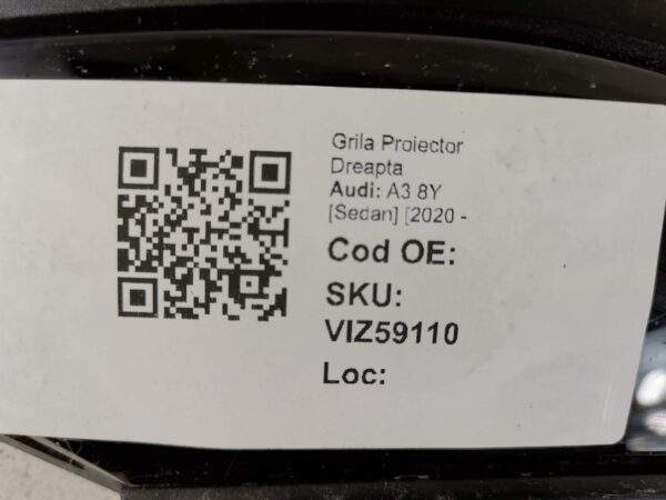 Grila Proiector Dreapta Audi A3 8Y [Sedan] [2020 - 2021 2022 2023 2024 Originala In Stare Buna - imagine 8