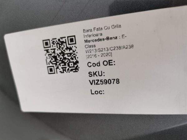 Bara Fata Cu Grila Inferioara Mercedes-Benz  E-Class W213/S213/C238/A238 [2016 - 2020] Originala In Stare Buna - imagine 8
