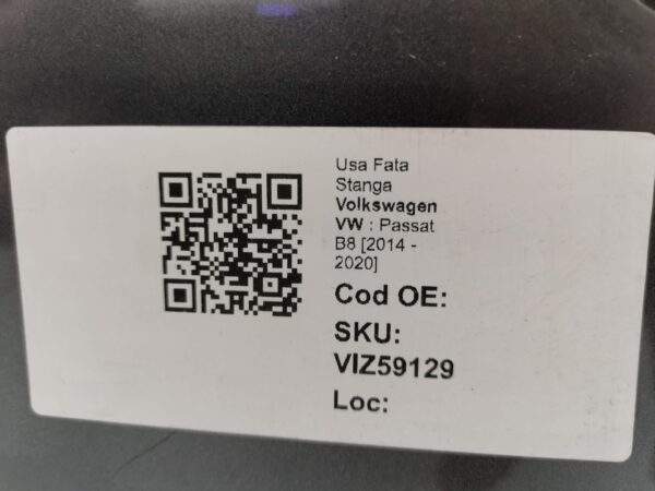 Usa Fata Stanga Volkswagen VW  Passat B8 [2014 - 2020] Originala - imagine 8