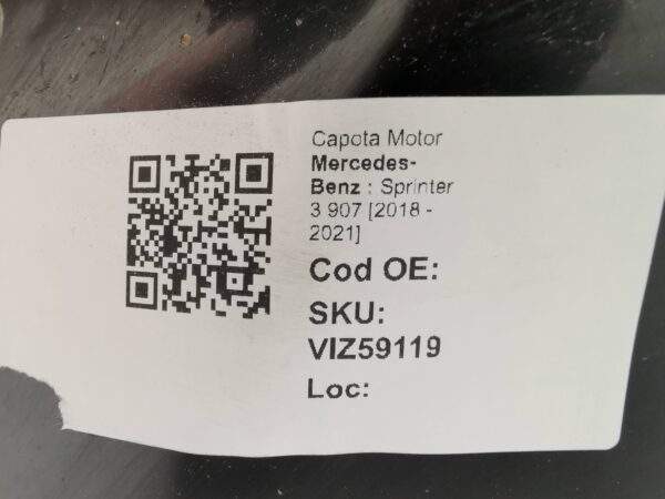 Capota Motor Mercedes-Benz  Sprinter 3 907 [2018 - 2021] Originala - imagine 8