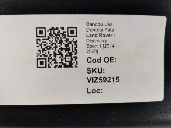 Bandou Usa Dreapta Fata Land Rover  Discovery Sport 1 [2014 - 2020] Originala In Stare Buna - imagine 8