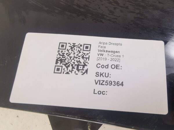 Aripa Dreapta Fata Volkswagen VW  T-Cross 1 [2019 - 2022] Originala - imagine 8