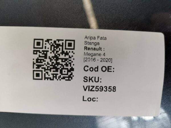 Aripa Fata Stanga Renault  Megane 4 [2016 - 2020] Originala - imagine 8