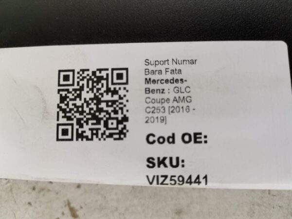 Suport Numar Bara Fata Mercedes-Benz  GLC Coupe AMG C253 [2016 - 2019] Originala In Stare Buna - imagine 8