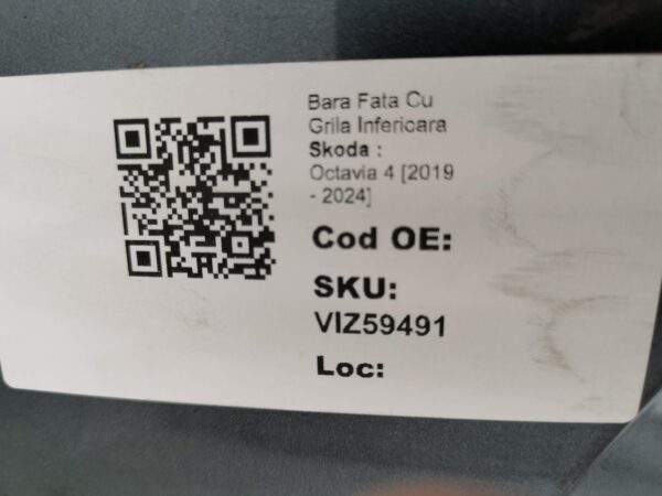 Bara Fata Cu Grila Inferioara Skoda  Octavia 4 [2019 - 2024] Originala In Stare Buna - imagine 8