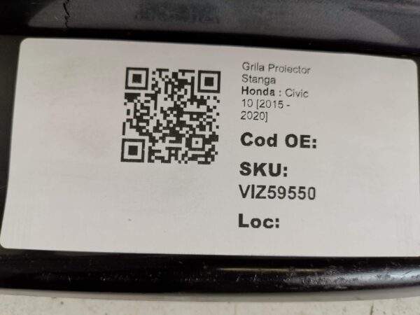 Grila Proiector Stanga Honda  Civic 10 [2015 - 2020] Originala In Stare Buna - imagine 8