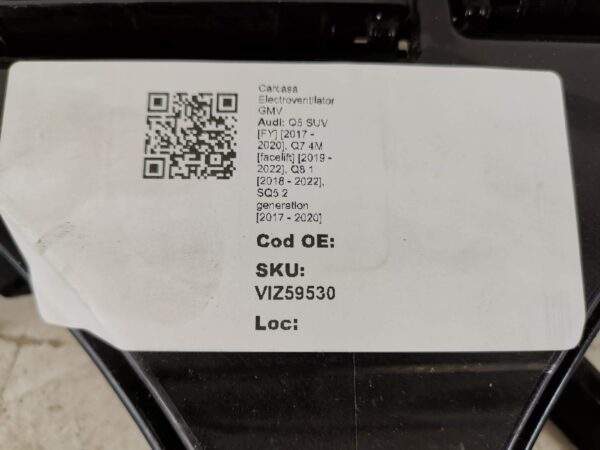 Carcasa Electroventilator GMV Audi Q5 SUV [FY] [2017 - 2020], Q7 4M [facelift] [2019 - 2022], Q8 1 [2018 - 2022], SQ5 2 generation [2017 - 2020] Originala In Stare Buna - imagine 8