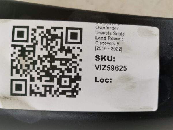 Bandou Aripa Overfender Dreapta Spate Land Rover  Discovery 5 [2016 - 2022] Original In Stare Buna - imagine 8