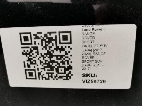 Capota Motor Land Rover  RANGE ROVER SPORT FACELIFT SUV [L494] [2017 - 2020], RANGE ROVER SPORT SUV [L494] [2013 - 2017] Originala - imagine 8