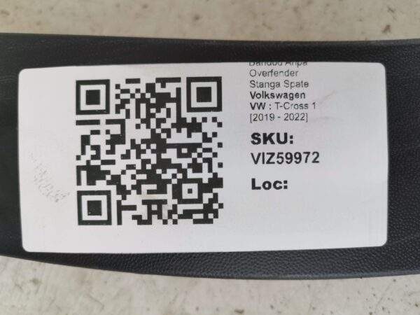 Bandou Aripa Overfender Stanga Spate Volkswagen VW  T-Cross 1 [2019 - 2022] Original In Stare Buna - imagine 8