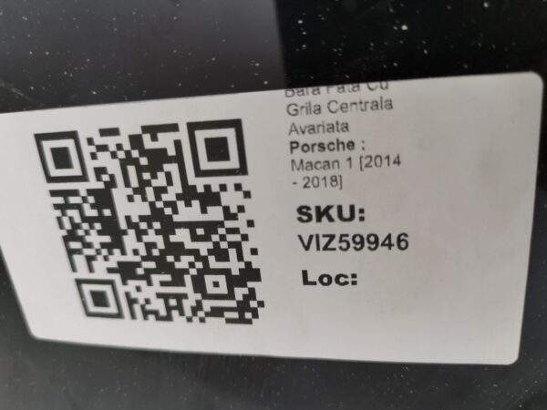 Bara Fata Cu Grila Centrala Avariata Porsche  Macan 1 [2014 - 2018] Originala In Stare Buna - imagine 8
